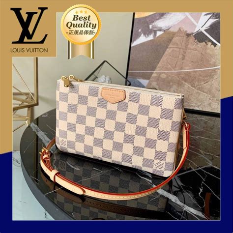 lv pochette accessoires damier|Double Zip Pochette Damier Azur .